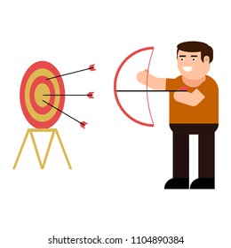 Archery vector icon, isolated on white background