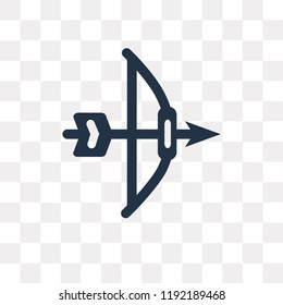 Archery vector icon isolated on transparent background, Archery transparency concept can be used web and mobile