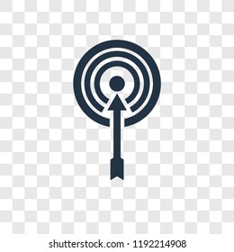 Archery vector icon isolated on transparent background, Archery transparency logo concept
