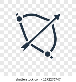 Archery vector icon isolated on transparent background, Archery transparency logo concept