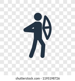 Archery vector icon isolated on transparent background, Archery transparency logo concept