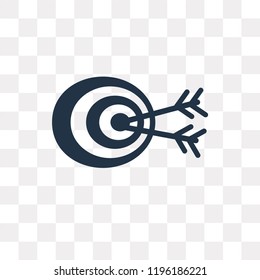 Archery vector icon isolated on transparent background, Archery transparency concept can be used web and mobile