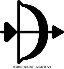 ilustración vectorial de tiro con arco en un fondo transparente.Símbolos de calidad premium.Iconos vectoriales glifos para diseño de concepto y gráfico.