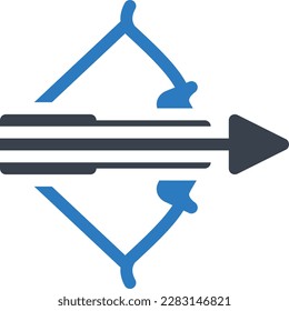 ilustración vectorial de tiro con arco en un fondo transparente.Símbolos de calidad premium.Iconos vectoriales glifos para diseño de concepto y gráfico.