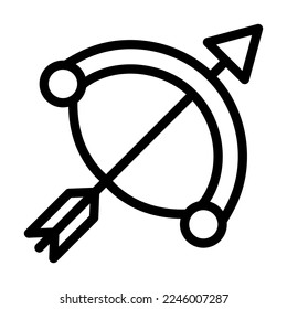 Archery Vector Line Icon Design