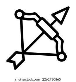 Archery Vector Line Icon Design