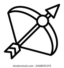 Bogenschießen Vektorgrafik Line Icon Design