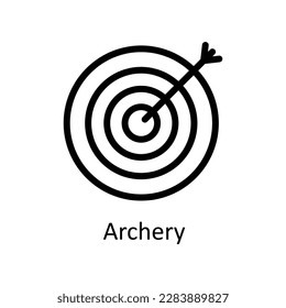 Archery Vector   outline Icons. Simple stock illustration stock