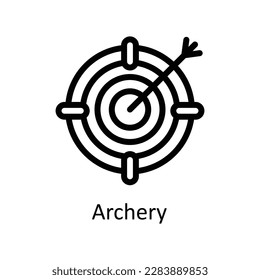Archery Vector   outline Icons. Simple stock illustration stock