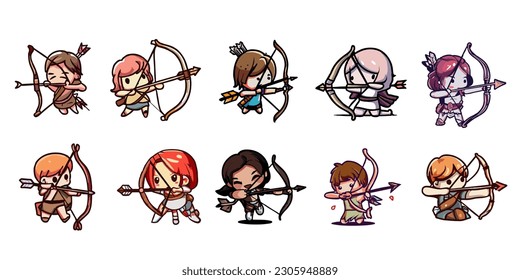 Archery vector set collection graphic clipart design