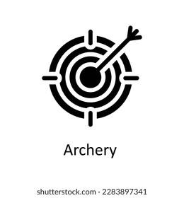 Archery Vector   Solid Icons. Simple stock illustration stock
