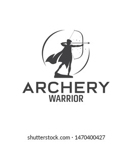 Archery Warrior Logo Design Template Inspiration