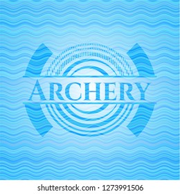 Archery water emblem background.