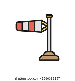 Archery Windsock Icon Vetor Illustration