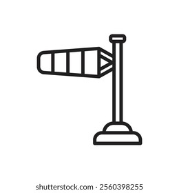 Archery Windsock Outline Icon Vetor Illustration