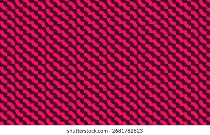 Arches line abstract geometric pattern in red. Vector seamless repeating modern ornament for cover, textile, fabric, interior, ceramic, wallpaper, paper decoration