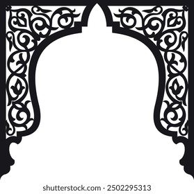 Arches with Moroccan and Arabic style , Islamic pattern wall decor panel, CNC, laser, plasma files, decor. mdf design, cnc vector design.