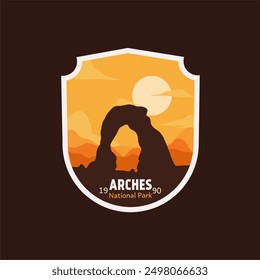 Arches National Park Design perfect for print, badge, sticker, etc