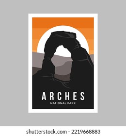 Diseño de afiches del Parque Nacional de Arches.