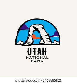 Arches national park, Utah state, perfect for print, apparel, stickers design