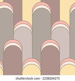 Arches Seamless Pattern. Geometric background.