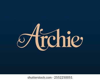 Archie Signature Logo, Logotipo de nombre de archivo de Vector, Logotipo de firma de archivo personalizado