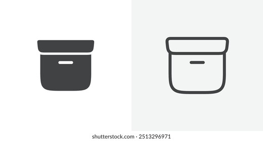 Archieve icon flat and simple set design