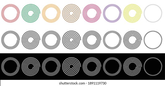 Archimedean, arithmetic abstract geometric spiral, swirl, twirl. Volute, helix, cochlear shape(s)