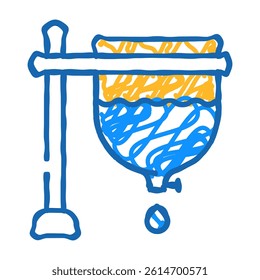 archimedean clock doodle icon sketch vector. archimedean clock sign. isolated symbol illustration