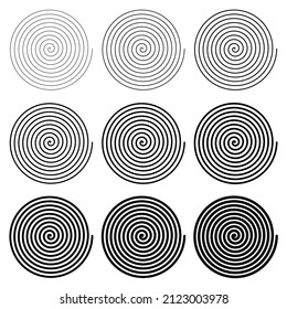 Archimedes, Archimedean spiral set vector