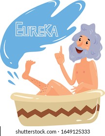 Archimedes in the bath opens a new law, eureka