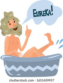 Archimedes in the bath opens a new law, eureka