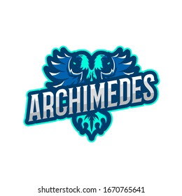 archimedes gaming esport logo template