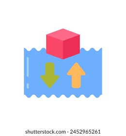 Archimedes Principle  icon in vector. Logotype

