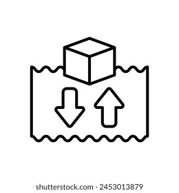 Archimedes Principle  icon in vector. Logotype
