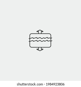Archimedes principle vector icon illustration sign