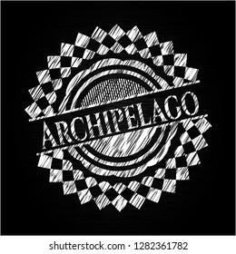 Archipelago chalk emblem written on a blackboard