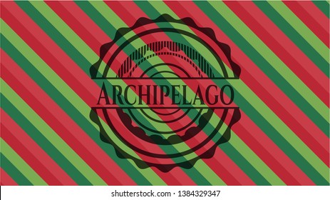 Archipelago christmas badge. Vector Illustration. Detailed.