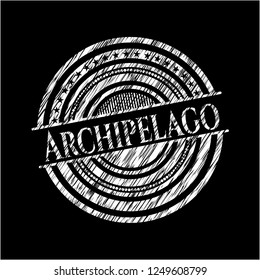 Archipelago on chalkboard