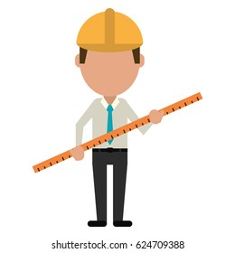 architec man construction ruler large
