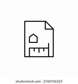 architechtural plan icon sign vector