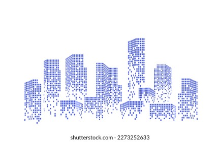 Architect abstract background. city skyscraper grid backdrop