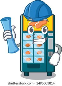 Architect bakery vending machine in character shape