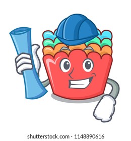 Architect baking molds character cartoon