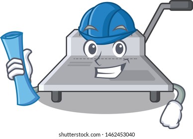 Architect binding machine in the cartoon shape