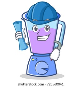 Architect blender character cartoon style