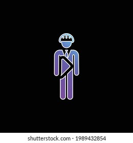 Architect blue gradient vector icon