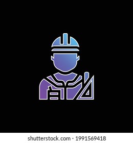 Architect blue gradient vector icon