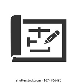 Architect blueprint icon. blueprint vector
