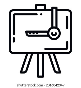 Architect board icon. Outline architect board vector icon for web design isolated on white background